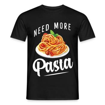 Spaghetti - Pasta - Penne - Nudeln - Männer T-Shirt - Schwarz - Vorne - AI Model Male 178 light (178cm)