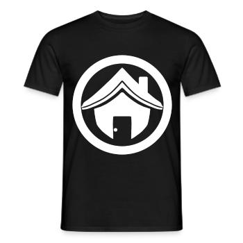 Maison toit - T-shirt homme - noir - Devant - AI Model Male 178 light (178cm)