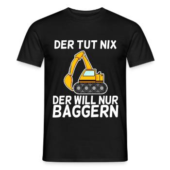 Bagger Baggerfahrer - Männer T-Shirt - Schwarz - Vorne - AI Model Male 178 light (178cm)