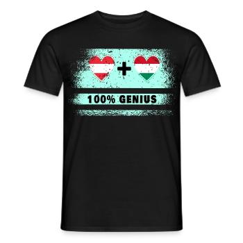 Autriche et Hongrie 100 % Genial / Cadeau - T-shirt homme - noir - Devant - AI Model Male 178 light (178cm)