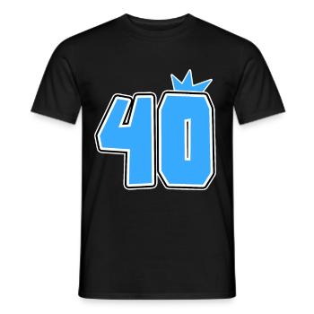 40 - Men's T-Shirt - black - Front - AI Model Male 178 light (178cm)