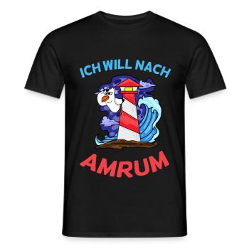 Amrum Nordsee - Männer T-Shirt - Schwarz - Vorne - AI Model Male 178 light (178cm)