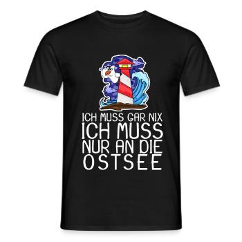Ostsee Urlaub Geschenk - Männer T-Shirt - Schwarz - Vorne - AI Model Male 178 light (178cm)