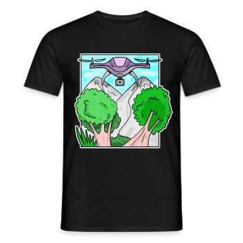 Drone - T-shirt homme - noir - Devant - AI Model Male 178 light (178cm)
