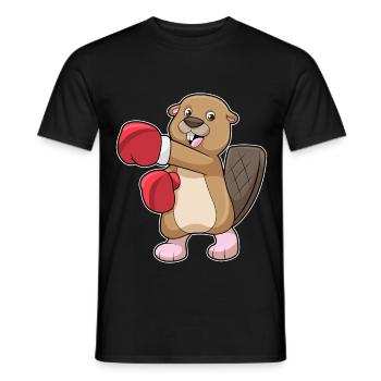 Beaver Boxer Gants de boxe Boxe Boxe - T-shirt homme - noir - Devant - AI Model Male 178 light (178cm)