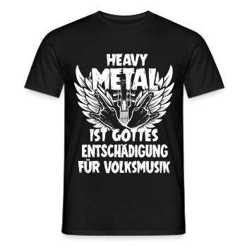 Heavy Metal Musik Geschenk - Männer T-Shirt - Schwarz - Vorne - AI Model Male 178 light (178cm)