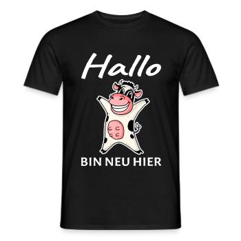 Baby Geburt Schwanger - Hallo ich bin neu Hier - Männer T-Shirt - Schwarz - Vorne - AI Model Male 178 light (178cm)