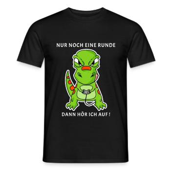Nur noch eine Runde Zocken Gaming Kinder - Männer T-Shirt - Schwarz - Vorne - AI Model Male 178 light (178cm)