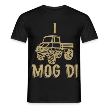 Unimog Fahrzeug SUV Laster ATV - Männer T-Shirt - Schwarz - Vorne - AI Model Male 178 light (178cm)