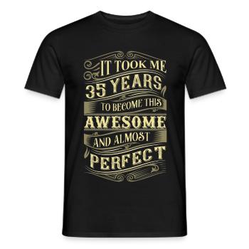 35th birthday - Men's T-Shirt - black - Front - AI Model Male 178 light (178cm)