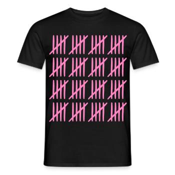 80 anniversaire Liste-barres - 80 ans - T-shirt homme - noir - Devant - AI Model Male 178 light (178cm)
