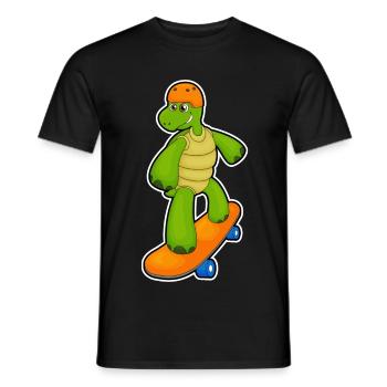 Tortue Skater Skateboard - T-shirt homme - noir - Devant - AI Model Male 178 light (178cm)