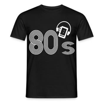 Les années 80 - T-shirt homme - noir - Devant - AI Model Male 178 light (178cm)