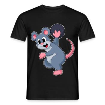 Rat Bowling Bowling Ball - Men's T-Shirt - black - Front - AI Model Male 178 light (178cm)