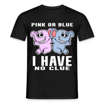 Pink Or Blue - Baby Announcement - Men's T-Shirt - black - Front - AI Model Male 178 light (178cm)