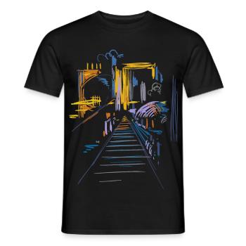 Architektur Abstrakt - Männer T-Shirt - Schwarz - Vorne - AI Model Male 178 light (178cm)