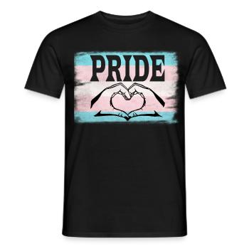 Pride transgenre - T-shirt homme - noir - Devant - AI Model Male 178 light (178cm)