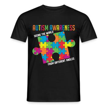 Seeing The World From Different Angles - Men's T-Shirt - black - Front - AI Model Male 178 light (178cm)