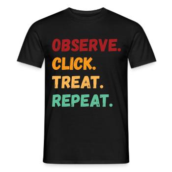 Click Treat Dog Training - Men's T-Shirt - black - Front - AI Model Male 178 light (178cm)