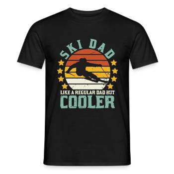 Ski Dad wie ein normaler Papa, aber cooler - Männer T-Shirt - Schwarz - Vorne - AI Model Male 178 light (178cm)