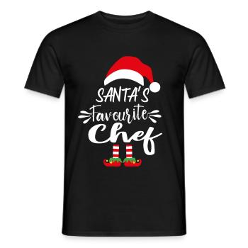 Le chef préféré du Père Noël - T-shirt homme - noir - Devant - AI Model Male 178 light (178cm)