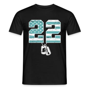 22 a Day Soldier Veteran Ptsd Awareness - Men's T-Shirt - black - Front - AI Model Male 178 light (178cm)