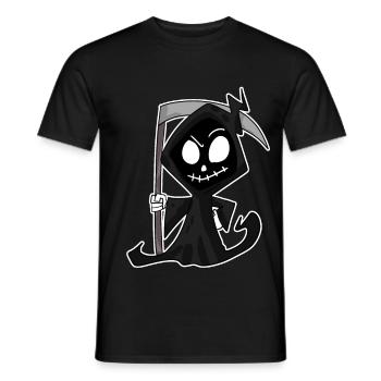 Sensenmann mit Sense - Männer T-Shirt - Schwarz - Vorne - AI Model Male 178 light (178cm)