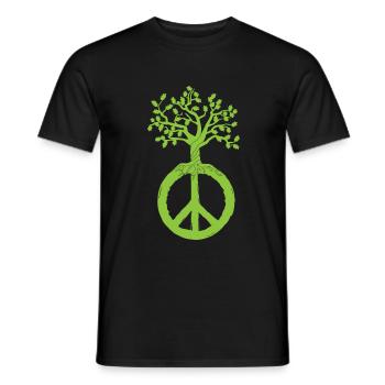 Hippie Peace Sign Inklusion Frieden - Männer T-Shirt - Schwarz - Vorne - AI Model Male 178 light (178cm)