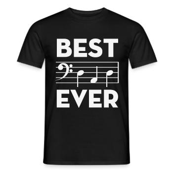 Meilleurs accords de notes musicales de papa - T-shirt homme - noir - Devant - AI Model Male 178 light (178cm)