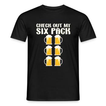 Check Out My Six Pack Beer Six Pack Gym - Men's T-Shirt - black - Front - AI Model Male 178 light (178cm)
