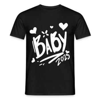 Bébé 2023 - Nouveau-né 2023 Bébé Cadeau - T-shirt homme - noir - Devant - AI Model Male 178 light (178cm)