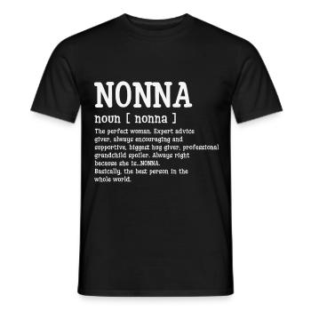 Nonna Defination Mothers Day - Men's T-Shirt - black - Front - AI Model Male 178 light (178cm)