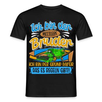 Mähdrescher Mittlerer Bruder - Männer T-Shirt - Schwarz - Vorne - AI Model Male 178 light (178cm)