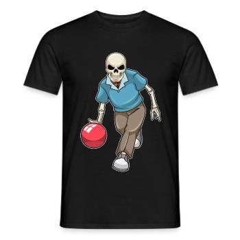 Skeleton Bowling Bowling Ball - Men's T-Shirt - black - Front - AI Model Male 178 light (178cm)
