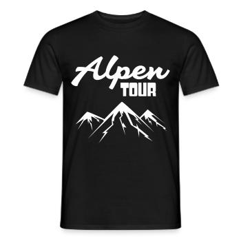 Alps Mountain Mountains - Men's T-Shirt - black - Front - AI Model Male 178 light (178cm)