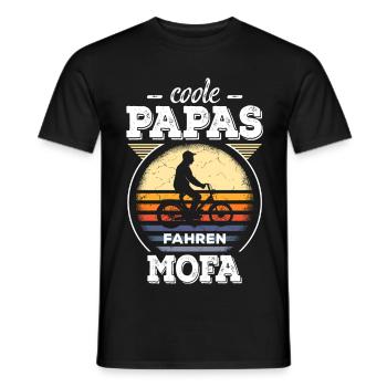Coole Papas Mofa Retro Moped 2 Takt Motor Geschenk - Männer T-Shirt - Schwarz - Vorne - AI Model Male 178 light (178cm)
