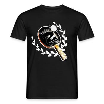 Table tennis - Men's T-Shirt - black - Front - AI Model Male 178 light (178cm)