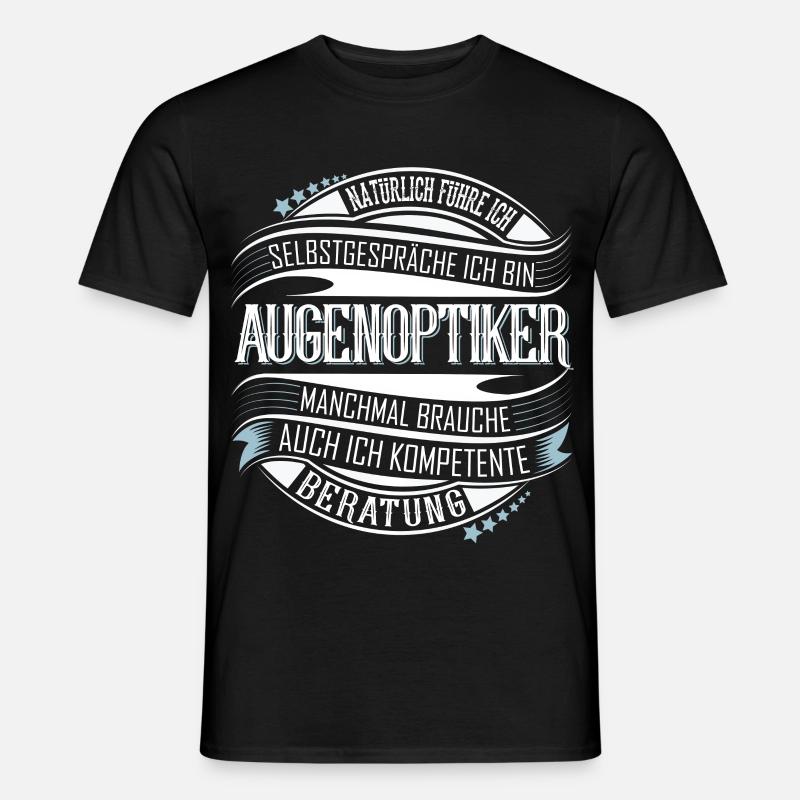 Augenoptiker - Männer T-Shirt - Schwarz
