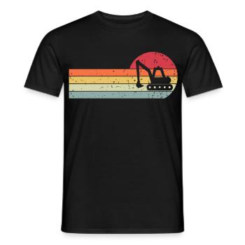 Bagger - Männer T-Shirt - Schwarz - Vorne - AI Model Male 178 light (178cm)