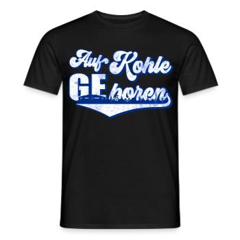 Auf Kohle geboren | Gelsenkirchen Ruhrpott - Männer T-Shirt - Schwarz - Vorne - AI Model Male 178 light (178cm)