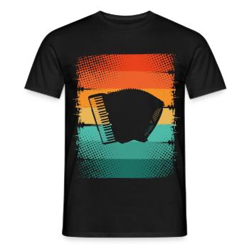 Accordion - Men's T-Shirt - black - Front - AI Model Male 178 light (178cm)