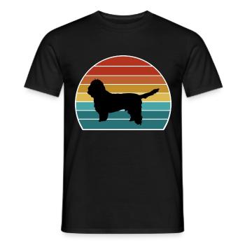 Basset Griffon Vendeen Petit Dog Silhouette Vintag - T-shirt homme - noir - Devant - AI Model Male 178 light (178cm)