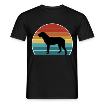 Cao De Castro Laboreiro Hund Silhouette Vintage Sonne - Männer T-Shirt - Schwarz - Vorne - AI Model Male 178 light (178cm)