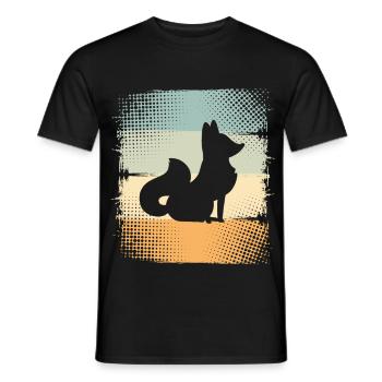 Fuchs - Männer T-Shirt - Schwarz - Vorne - AI Model Male 178 light (178cm)