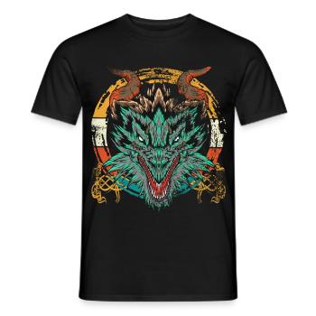Dragon, Dragon, Dragon asiatique - T-shirt homme - noir - Devant - AI Model Male 178 light (178cm)