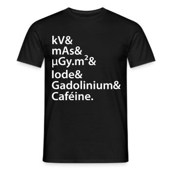 kV mAs Caféine Humour Café Radiologie Scanner Irm - T-shirt homme - noir - Devant - AI Model Male 178 light (178cm)
