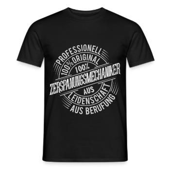 Zerspanungsmechaniker - Männer T-Shirt - Schwarz - Vorne - AI Model Male 178 light (178cm)