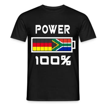 L’Allemagne et l’Afrique du Sud Power 100% - T-shirt homme - noir - Devant - AI Model Male 178 light (178cm)