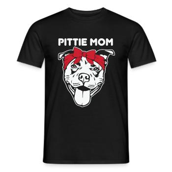 Pittie Mom Pitbull Hundeliebhaber - Männer T-Shirt - Schwarz - Vorne - AI Model Male 178 light (178cm)