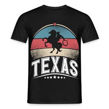 Texas - T-shirt homme - noir - Devant - AI Model Male 178 light (178cm)
